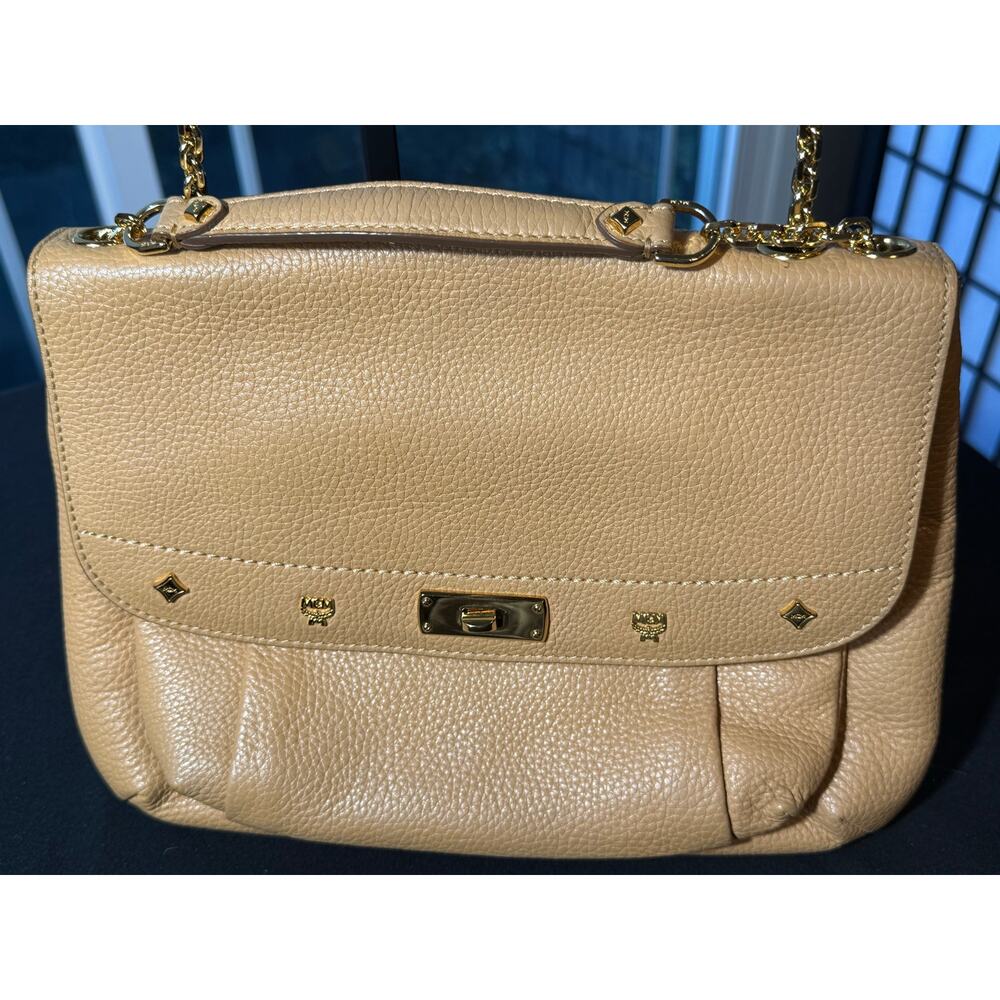 MCM Leather Charms Flap Bag